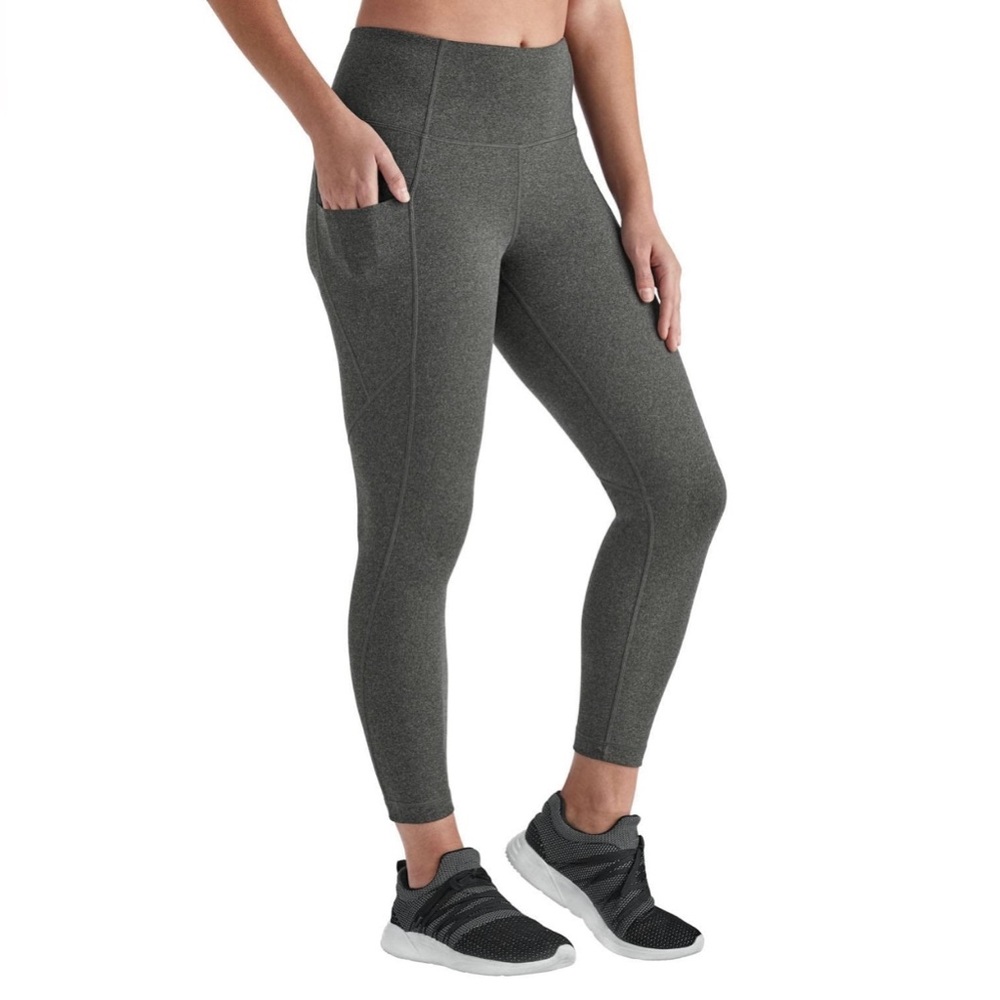 Member's Mark Everyday Heathered Gray High-Rise Ankle Leggings with Pockets
